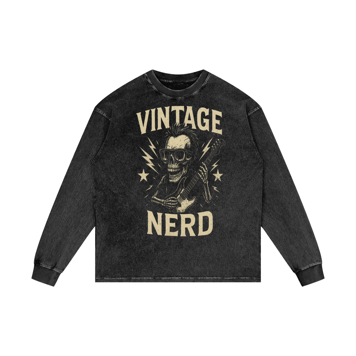 Acid Wash Oversize Long Sleeve T-Shirt