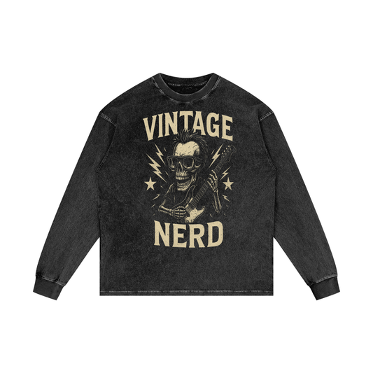 Acid Wash Oversize Long Sleeve T-Shirt