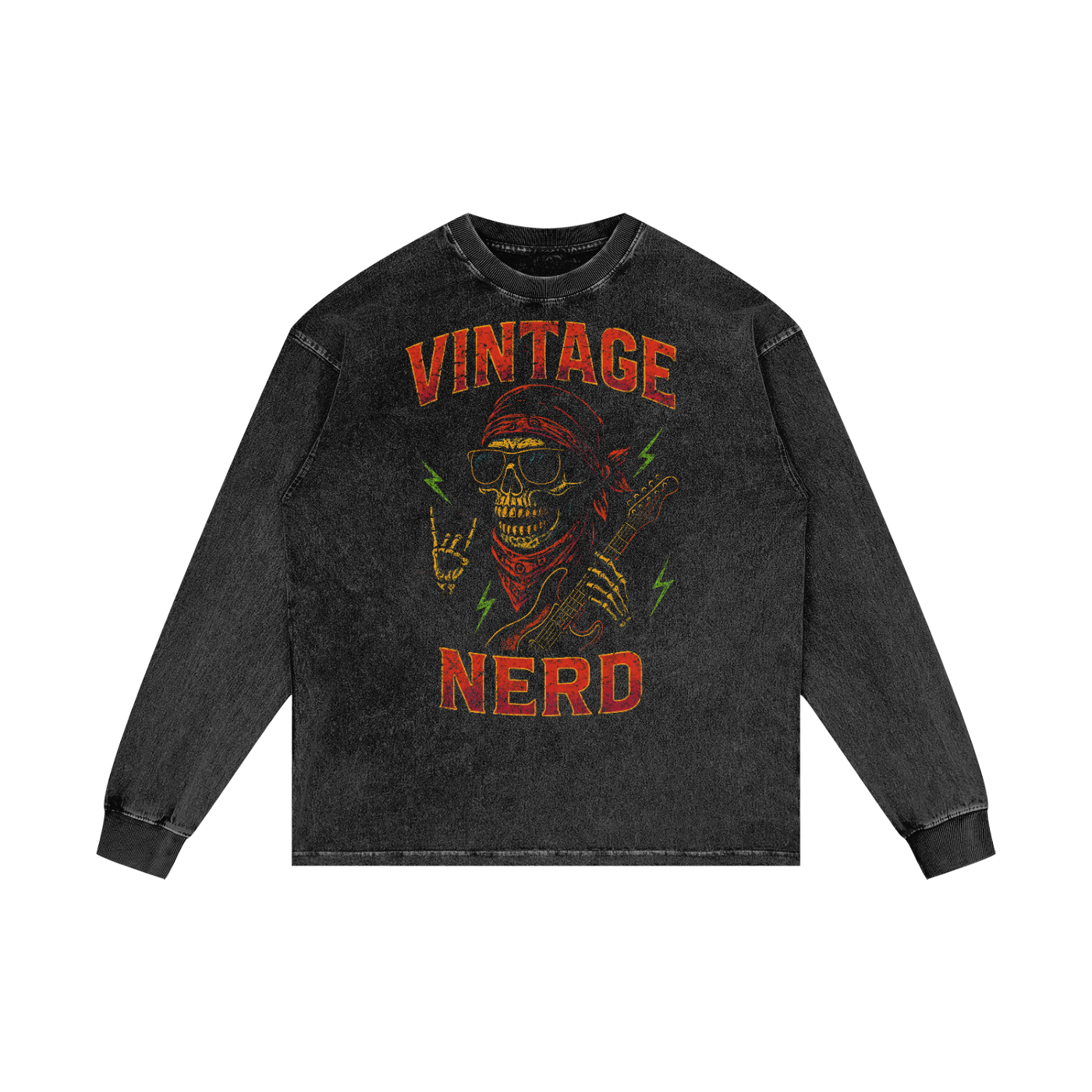 Acid Wash Oversize Long Sleeve T-Shirt